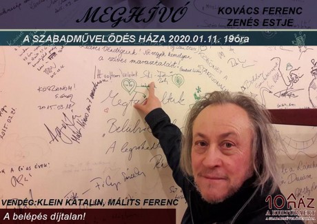 Kovács Ferenc és vendégei - zenés est lesz szombaton A Szabadművelődés Házában